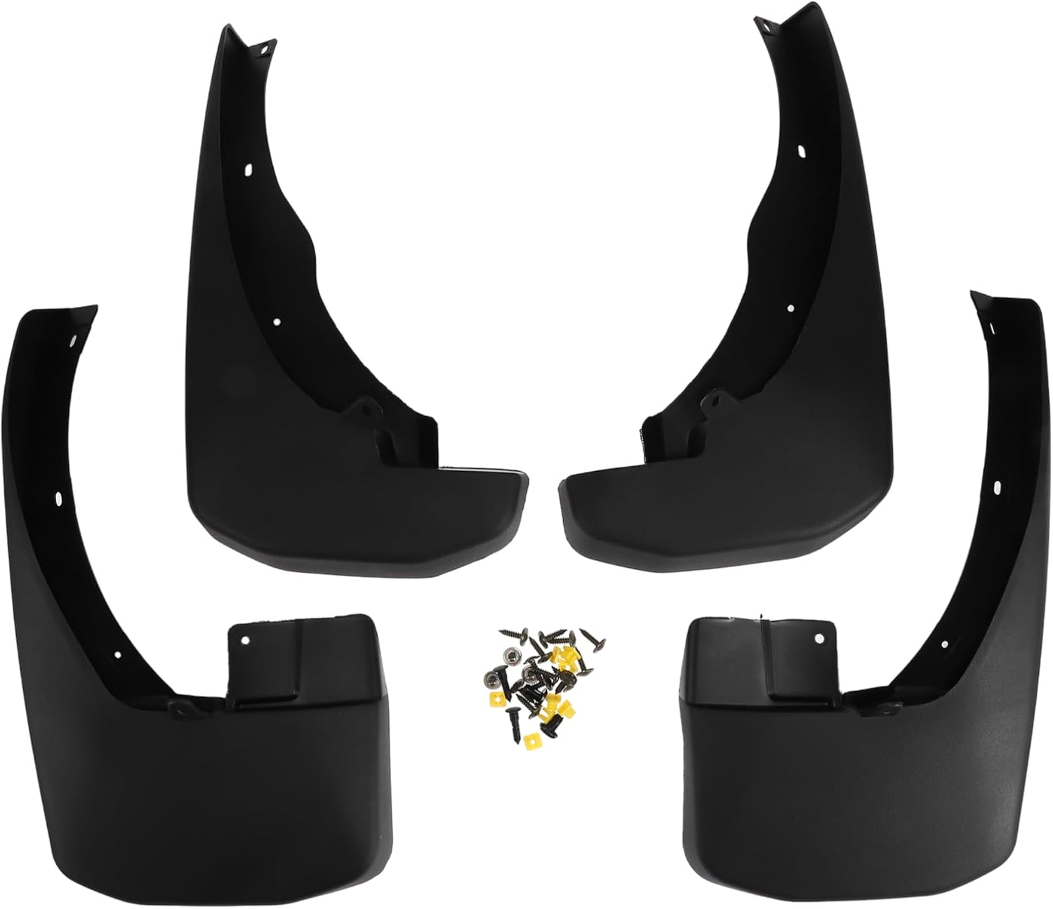 Mud Flap Splash Guard - Car Front & Rear Side Mud Guards - for Nissan Navara 2005-2016 Plastic Black with Mount Accessories - 1 Set