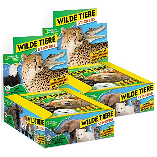 Preisvergleich Produktbild National Geographic - Wilde Tiere Anderes Topps Sammelsticker - 2 Displays (60 Tüten)