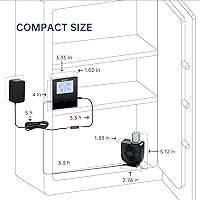 Vista 6 de Briidea Gun Safe Dehumidifier with Smart Humidity Control, Real-Time Temperature & Humidity Display, Energy-Efficient Moisture Protection, Fits
