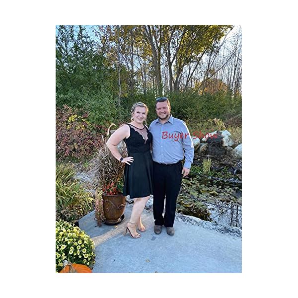 GRACE-KARIN-Women-Sleeveless-Lace-Patchwork-Deep-V-Neck-A-Line-Flared-Party-Dress GRACE KARIN Women Lace Patchwork High Waist Slim Fit A-Line Flare Party Dress L Black