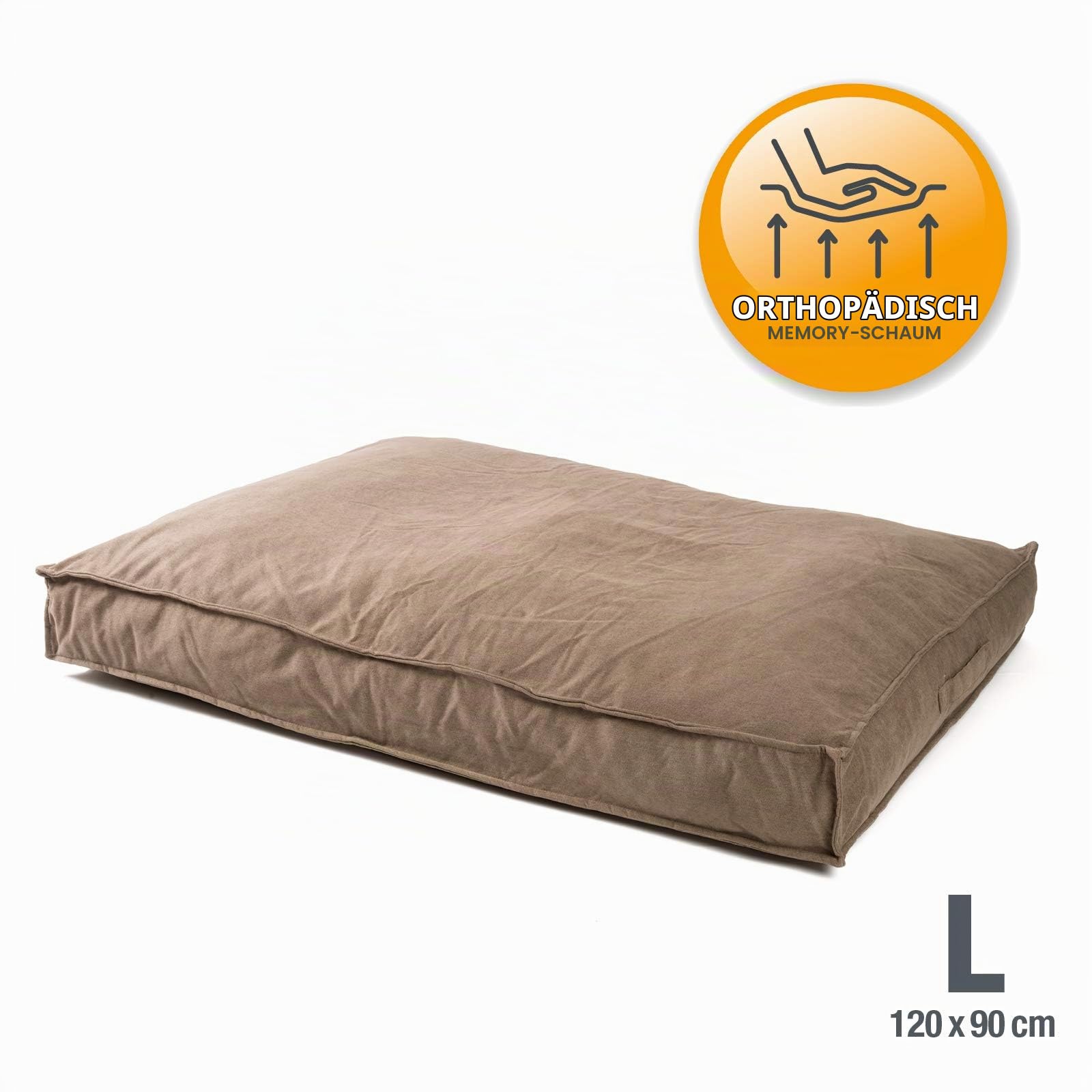 jamaxx-pets Premium Hundekissen Orthopädisch Weich Memory Foam, Waschbar, Nässeschutz Wasserabweisend - Dicke Füllung Visco Elastisch, Flauschig Samtartiger Stoff, Hundebett PDB1001
