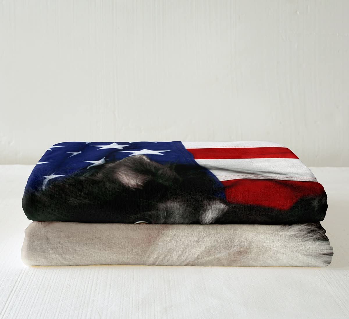 Manta para perro para cama, sofá, niñas, estilo bandera americana, manta de felpa linda 3D, manta de forro polar para cachorros, mascotas, manta para mascotas, tamaño King, 87 x 94 pulgadas