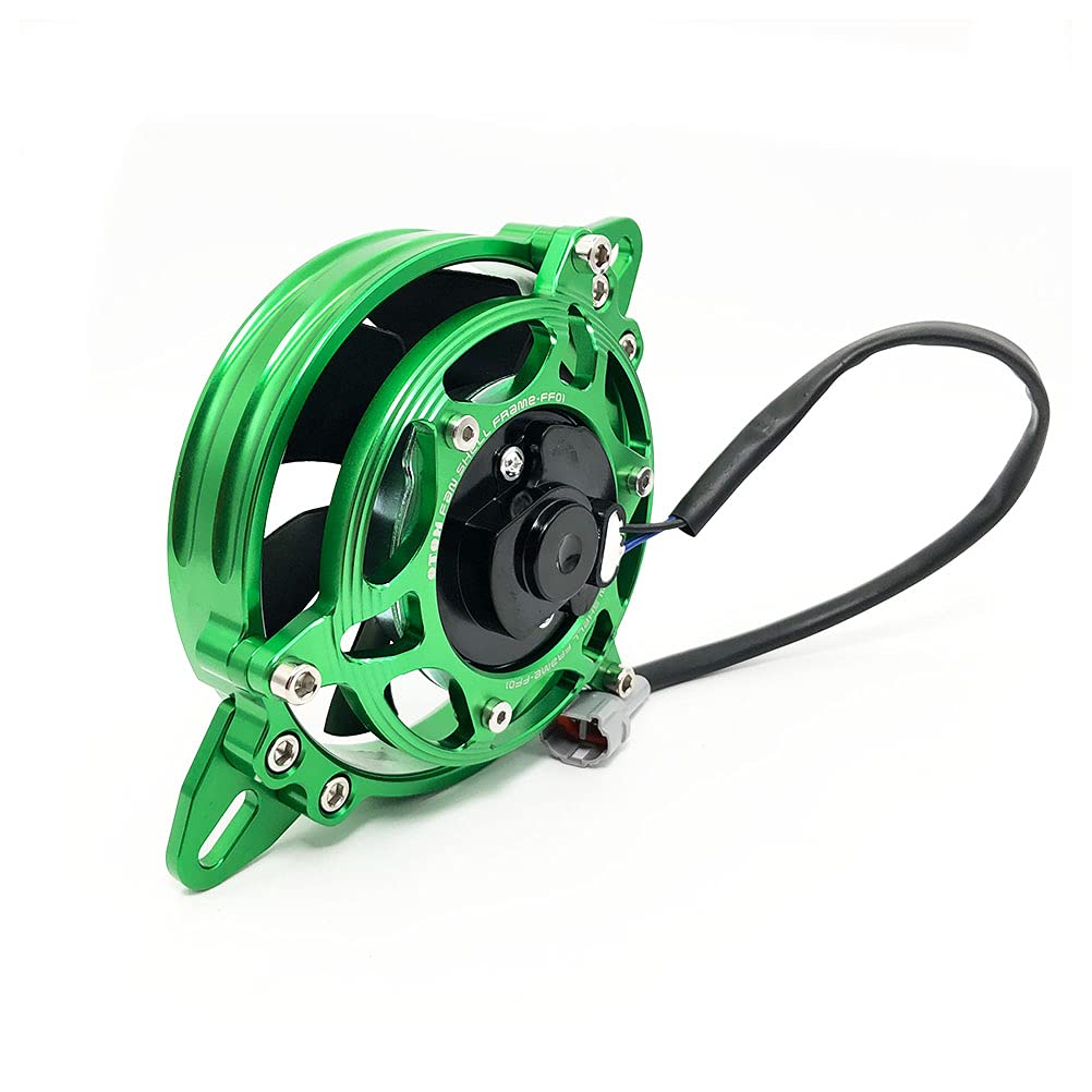 Universal Electrical Radiator Cooling with Bracket Cover Shell Frame 4" for Dirt Pit Bike Motorcycle ATV Quad Motocross (Green Set)