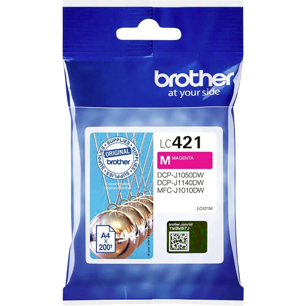 Brother LC-421M Tintenpatrone – Magenta für DCP-J1050DW, DCP-J1140DW, MFC-J1010DW, Standard