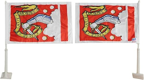 Premium 12 Pack Revolutionary 12"x18" 2-Sided Rough Tex Knit Nylon Car Flag