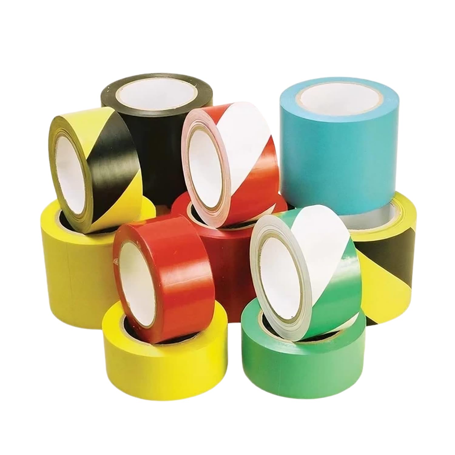 Floor Marking Tape Red & White (Pack of 3) | 2" Inch Wide x 35 Mtr Lengthy Self Adhesive (2 Inch, Red & White, 3)