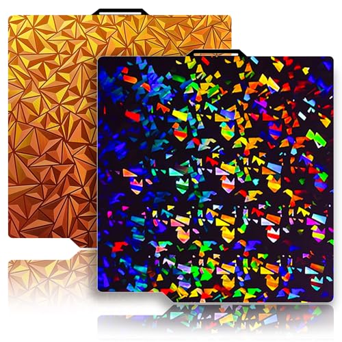 Image of 3D Printer Bambu Labs Build Plate for Bambu Lab P2S /X2D /X1C /X1 /X1E /P1P /P1S /A1,Double Sided Chameleon+Flake Spring Steel Sheet Plate 257x257mm Flexible Removable Platform Bambu A1 3D Printer Plate