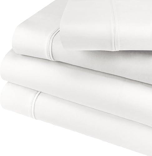 SUPERIOR Juego de sábanas de mezcla de algodón con bolsillo profundo, suave, 4 piezas, tamaño California King