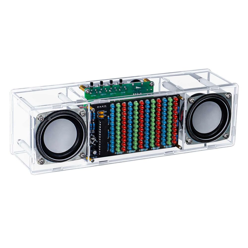Comphic DIY Bluetooth Speaker Kit Electronic LED Music Spectrum Dual Channel Soldering Practice 3W Speaker 8002 Amplifier