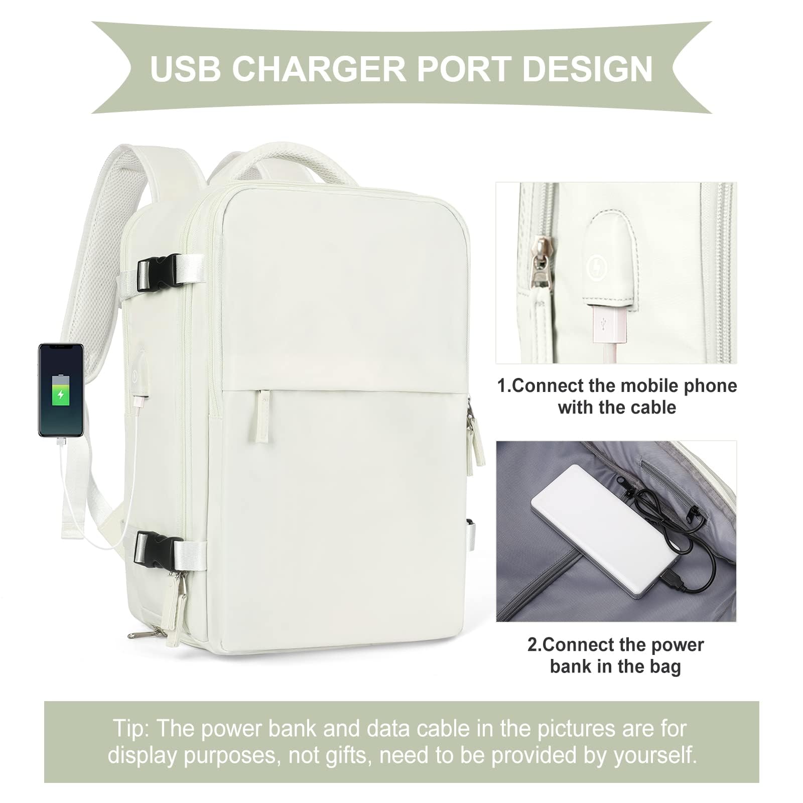 SZLX Zaino Ryanair 40x20x25 Bagaglio a Mano Borse da Cabina per Easyjet 45x36x20 Zaino da Viaggio Donna con Porta Ricarica USB, Borsa da Viaggio Impermeabile Casual Daypack Adatto a PC da 14 Pollici