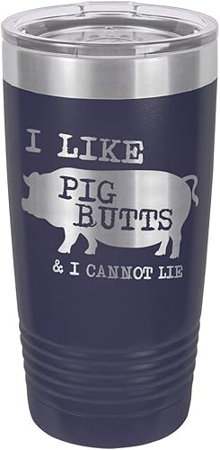 Miniatura 7 de I LIKE PIG BUTTS LIGHT PURPLE Vaso de bebida de 20 oz con pajita  Taza de viaje grabada con láser con citas para asar  Comparar con Yeti Rambler  La