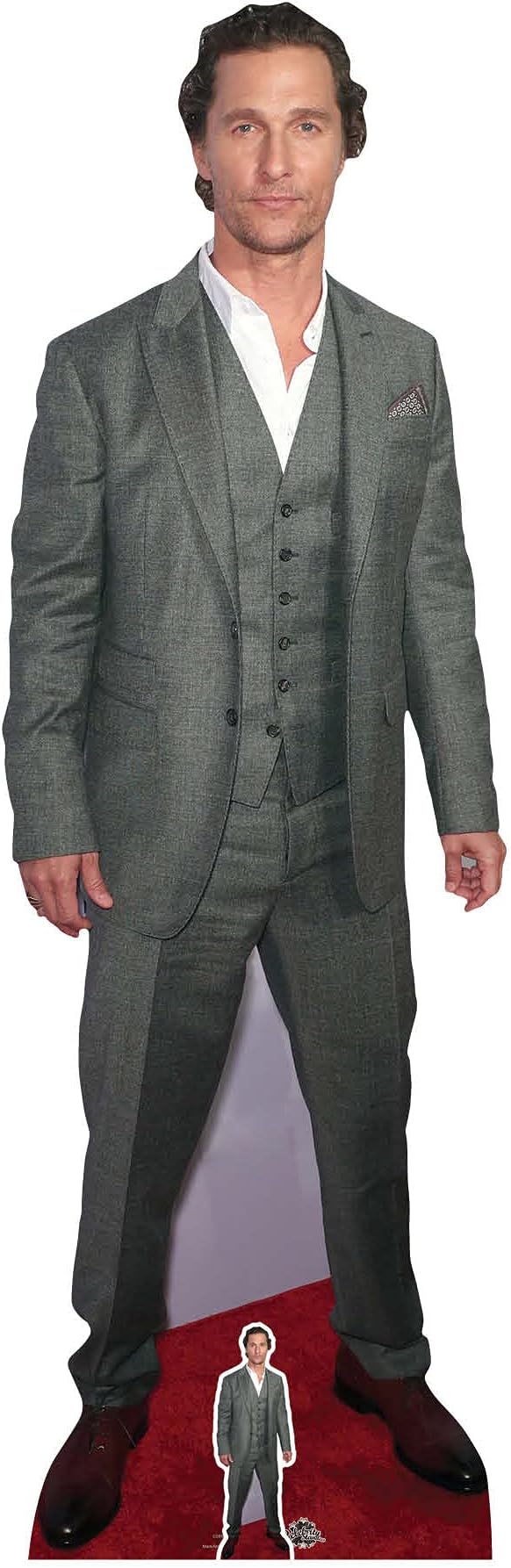 Star Cutouts Ltd CS892 Matthew McConaughey Life Size Cardboard Cutout with Free Mini Cut Out Perfect for Birthdays, Gifts, Parties & Fans, Multicolour