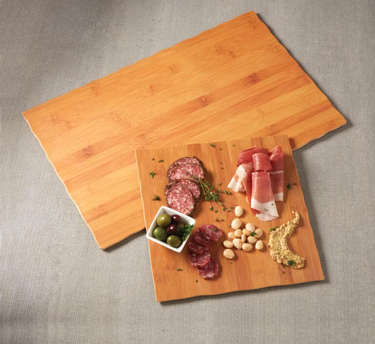 American Metalcraft MPLB Melamine Serving Board, Rectangular, Bamboo