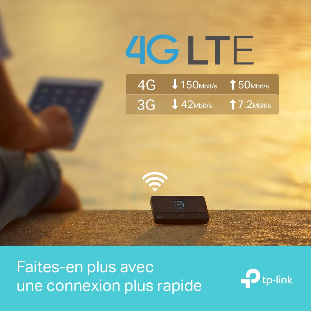 TP-Link M7350 Routeur 4G Modem 150Mbps Hotspot Batterie 2000mAh Déverrouillé
