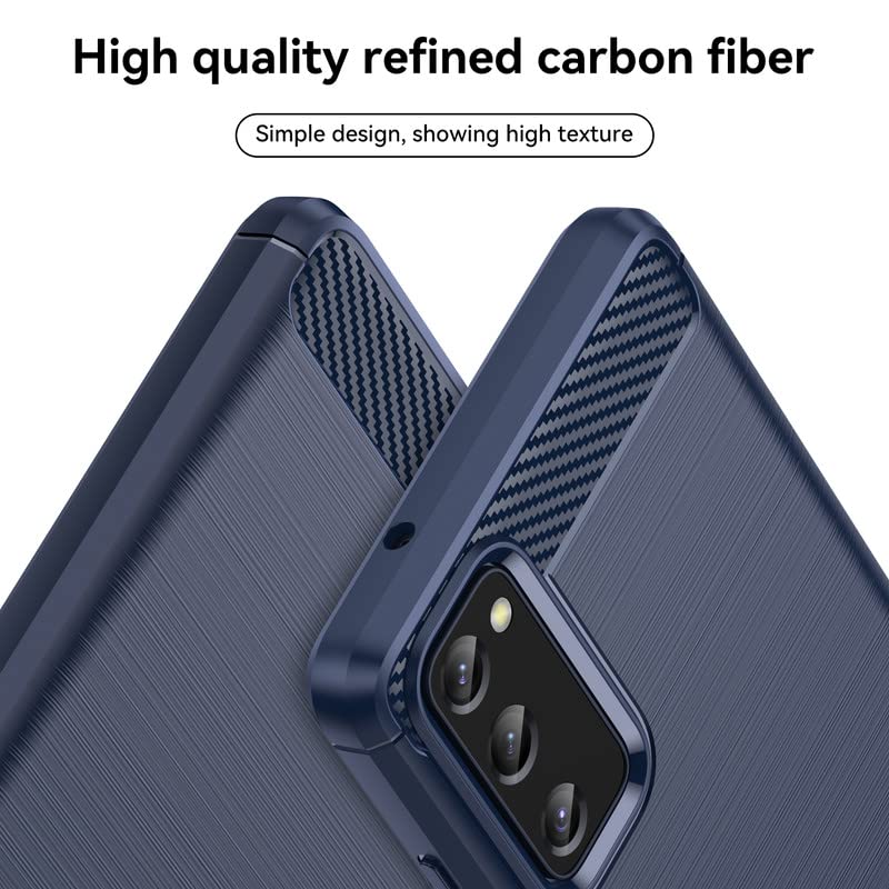 Image of Hybrid Carbon Fiber Back Case for Samsung Galaxy S20 FE (Blue)