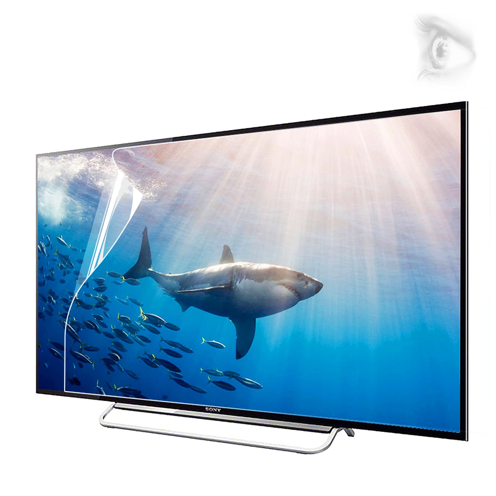 65-calowa folia ochronna na ekran telewizora, ochrona przed niebieskim światłem Anti Glare Filter podświetlany ekran ulga zmęczenie oczu Ultra Clear do LCD, LED, OLED i QLED 4K HDTV, 32-75