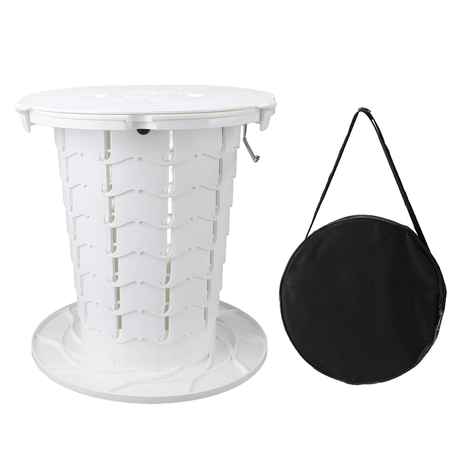 Emoshayoga Inodoro Portátil de Altura Ajustable, Orinal de Viaje Plegable para Acampar, Uso en Interiores, Ligero, 330,7 Libras