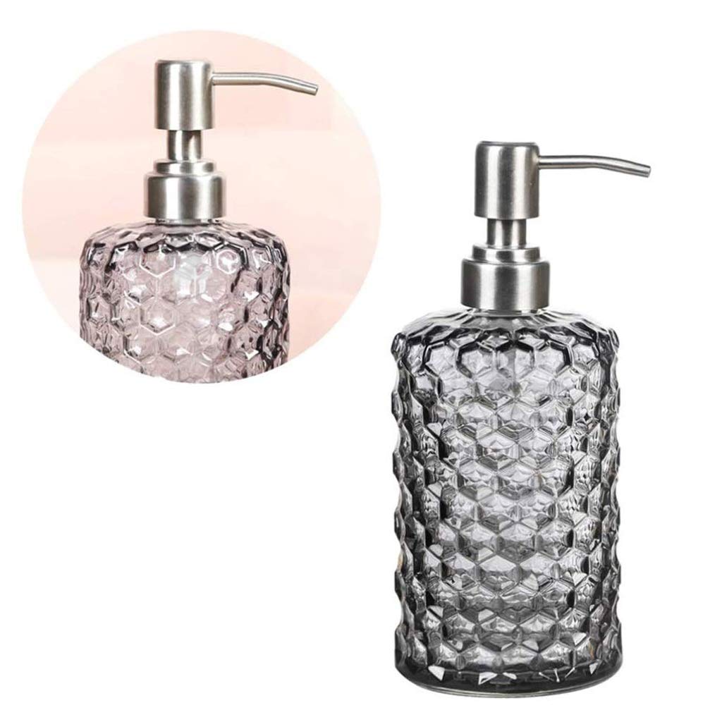 Vetro dispenser di sapone con Rust Proof pompa, Cucina for il bagno