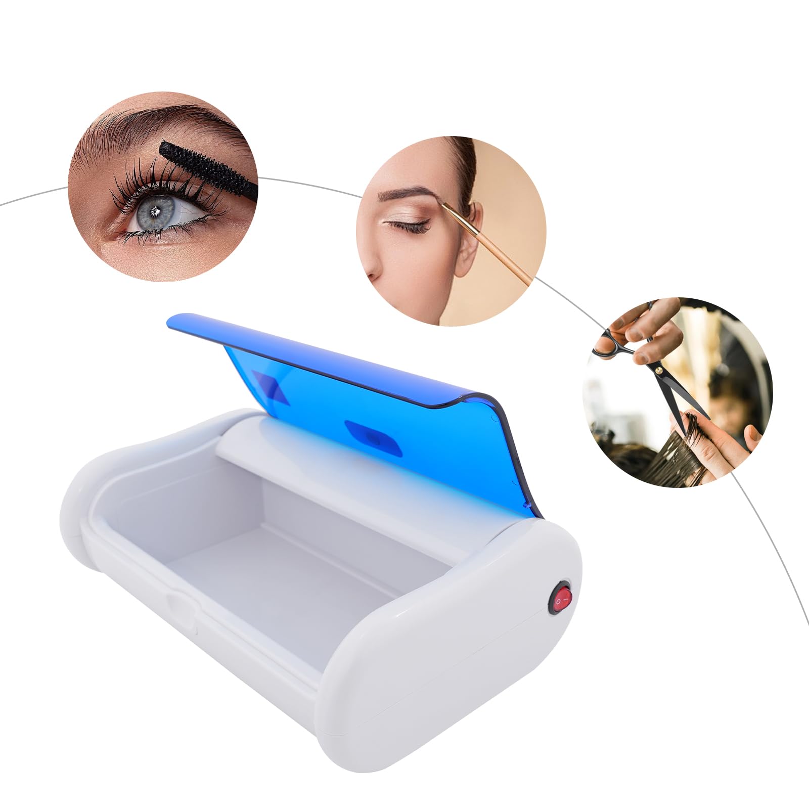 Esterilizador UV 6 W 220 V con rejilla, herramienta de esterilización de 2 l para instrumentos, desinfección, salón de manicura, cuidado de pies, tatuaje, 31 x 21,5 x 10 cm