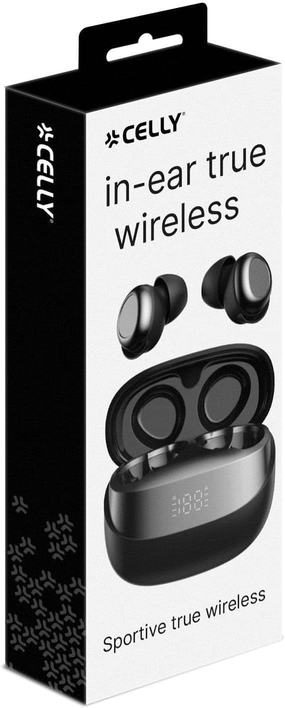 Celly, Auricolari Bluetooth In-Ear, Cuffie Wireless con Microfono e Controllo Touch, Design Elegante e Innovativo, Compatibili con Smartphone, PC e Altri, Fino a 6 Ore di Utilizzo
