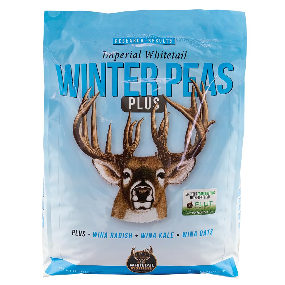 Winter Peas Plus Deer Food Plot Seed, Superior Cool Season Forage Designed to Maximize Deer Attraction into The Late Season, Very Cold Tolerant, 11 lbs (.25 Acre)