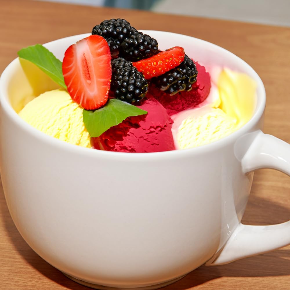 Ceramica Bianche Tazze Jumbo da Cappuccino 450 ml - Tazza Caffè, Espresso, Colazione, Lavastoviglie