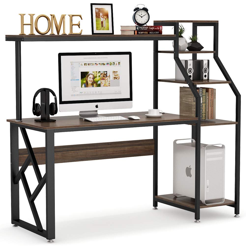 Buy Tribesigns Computer Desk with 4Tier Storage Shelves, 60 inch Large
