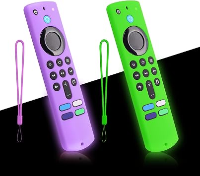 2-Pack Remote Cover for Streaming Stick 4K, 3rd Gen, HD, Green & Purple