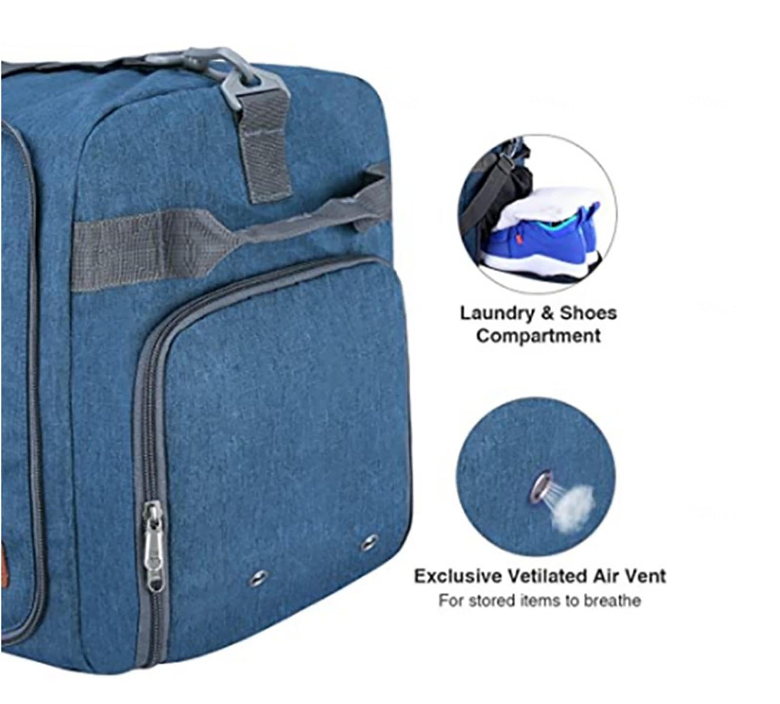 Borsone da Viaggio da 65 Litri per Uomo Donna, Borsa da Weekend Pieghevole con Scomparto per Scarpe, Borsone da Palestra Borsa da Trasporto per Sport del Fine Settimana, Palestra, Vacanze,A
