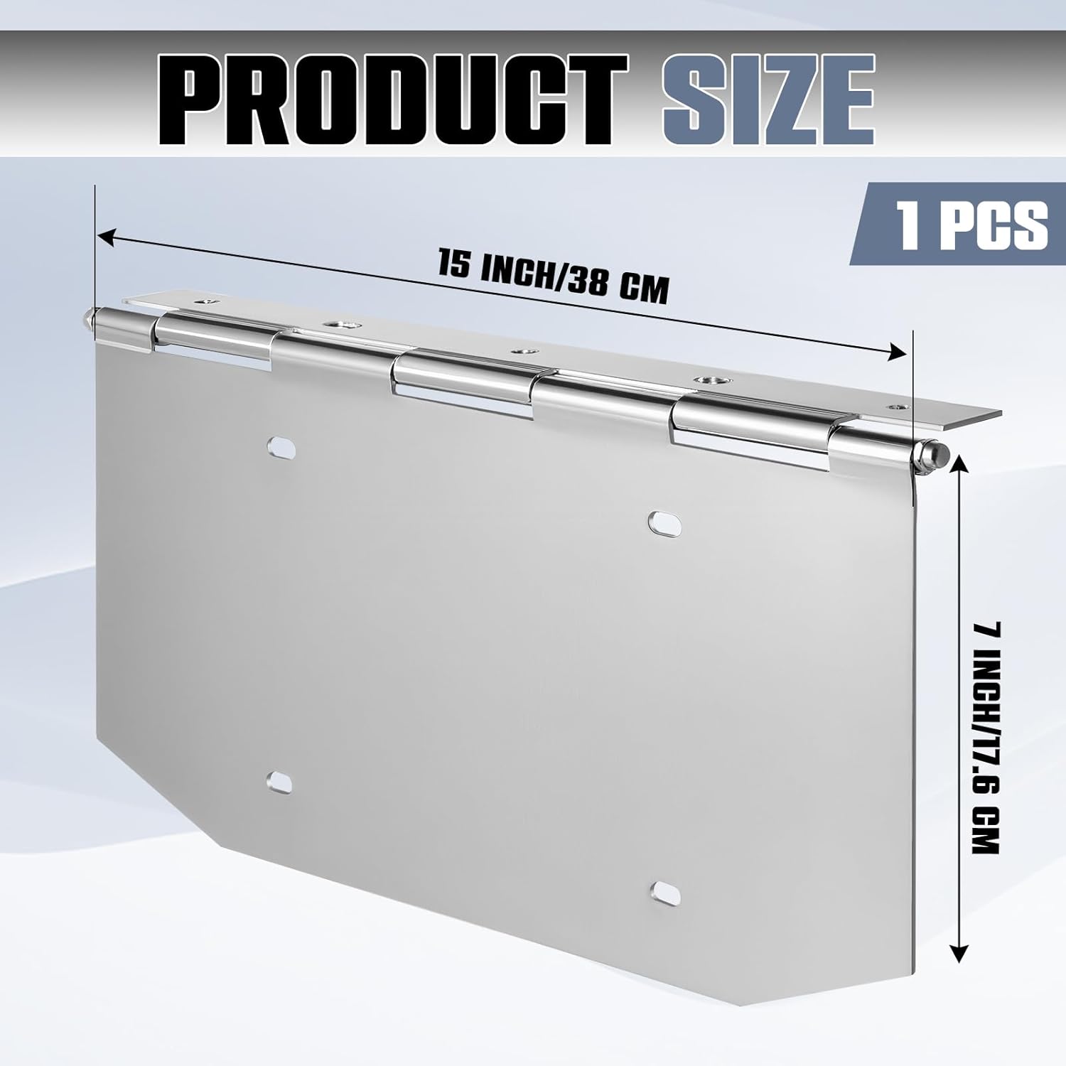 Blulu Heavy Duty Aluminum Angled License Plate Holder with Adjustable Hinge Rust Resistant 15 x 7 Inch Flip up License Plate Bracket Flipper Frames, Metal Construction for Truck Trailer Classic Car - Image 2