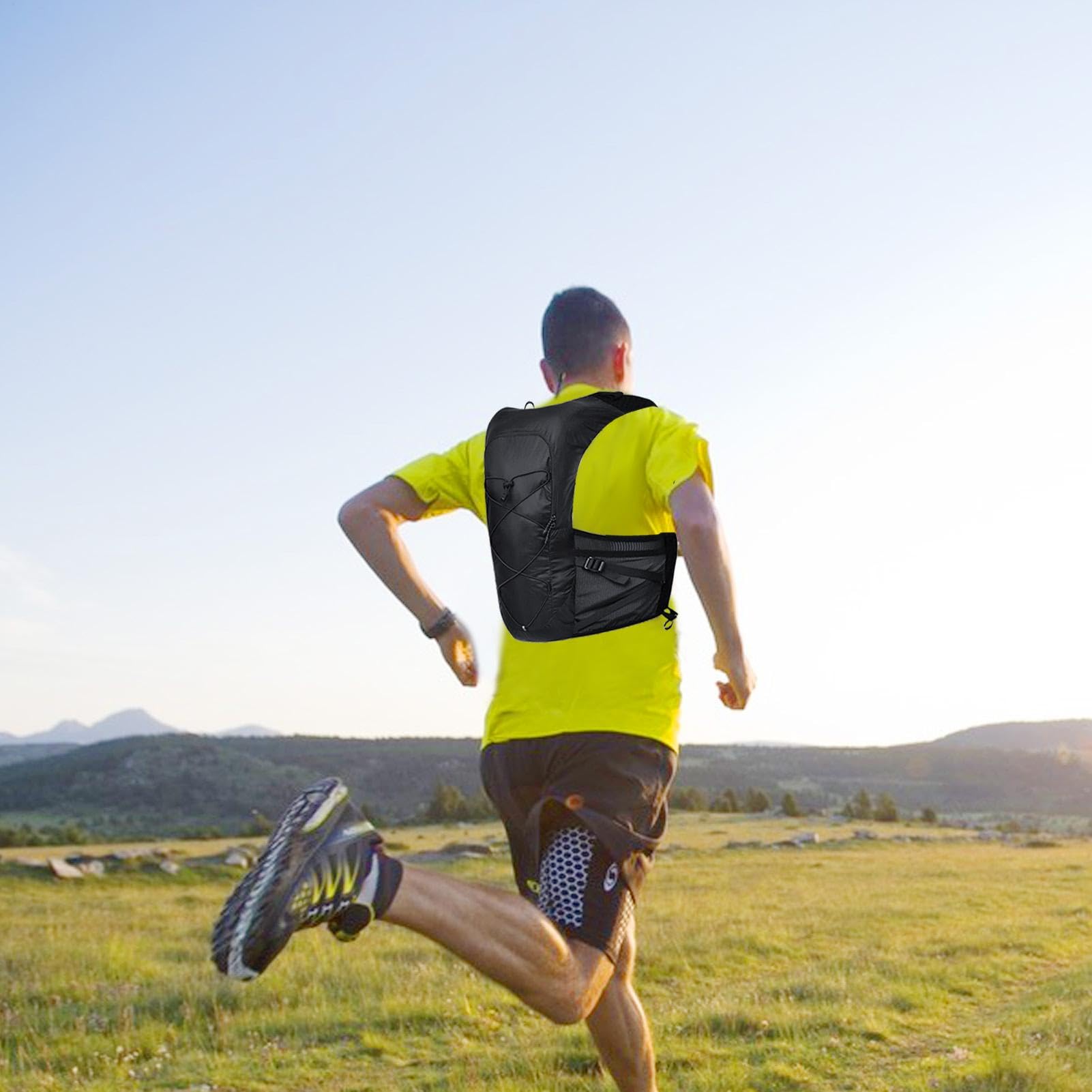 Gilet de course fonctionnel avec pack d'hydratation, sac de fitness pour la randonnée de course - Sac à dos de course pour les amateurs de trail de sport - Sac à dos d'eau de transport souple et