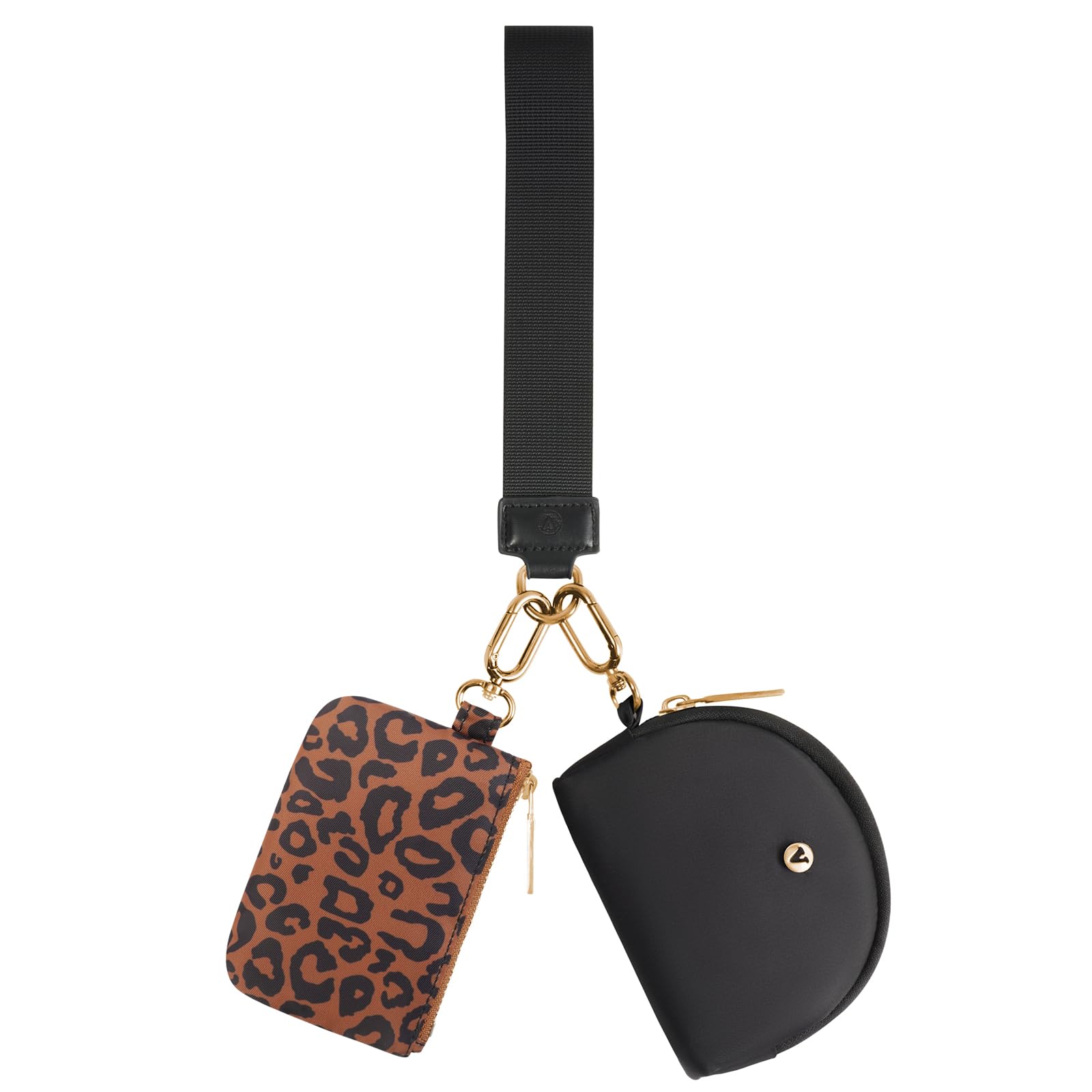 KeyChain Wallet Wristlet Wallets For Women Mini Zip Dual Pouch Wristlet