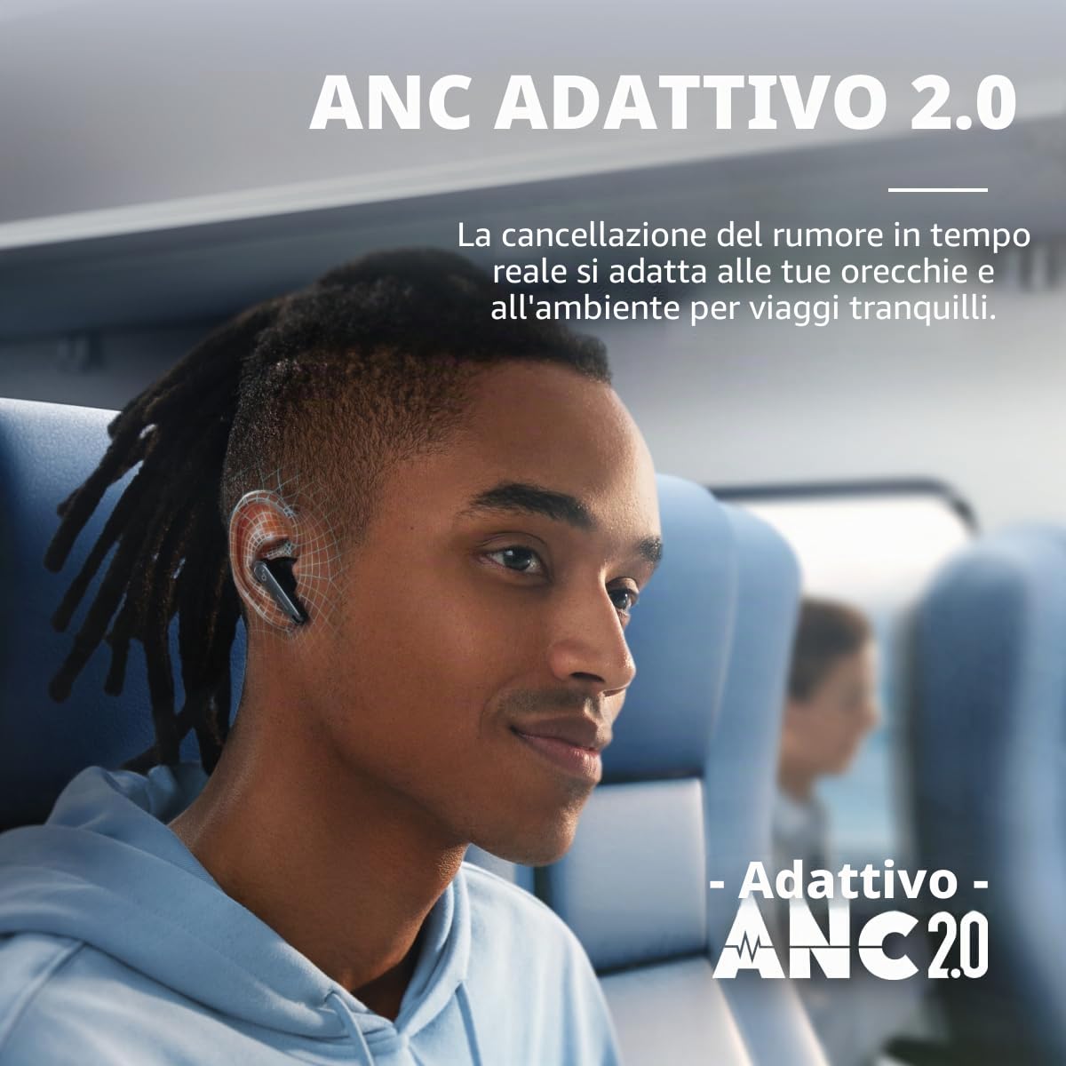 Soundcore Anker Liberty 4 NC Cuffie Bluetooth Cancellazione Rumore, Auricolari Bluetooth 98,5% Meno Rumore, Hi-Res Audio, 50 Ore, Bluetooth 5.3
