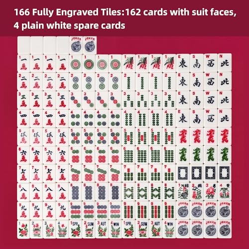 American Mahjong Set con bolsa y 166 fichas miniatura 2