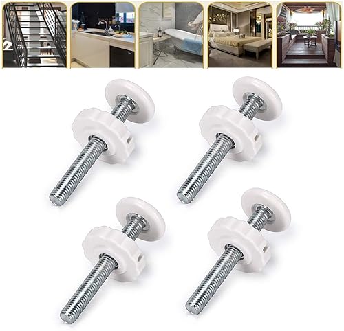 Miniatura 3 de CALIDAKA Adaptador de puerta para bebé M10, paquete de 4 varillas roscadas para puerta de bebé, kit de piezas de repuesto para puerta de mascotas,