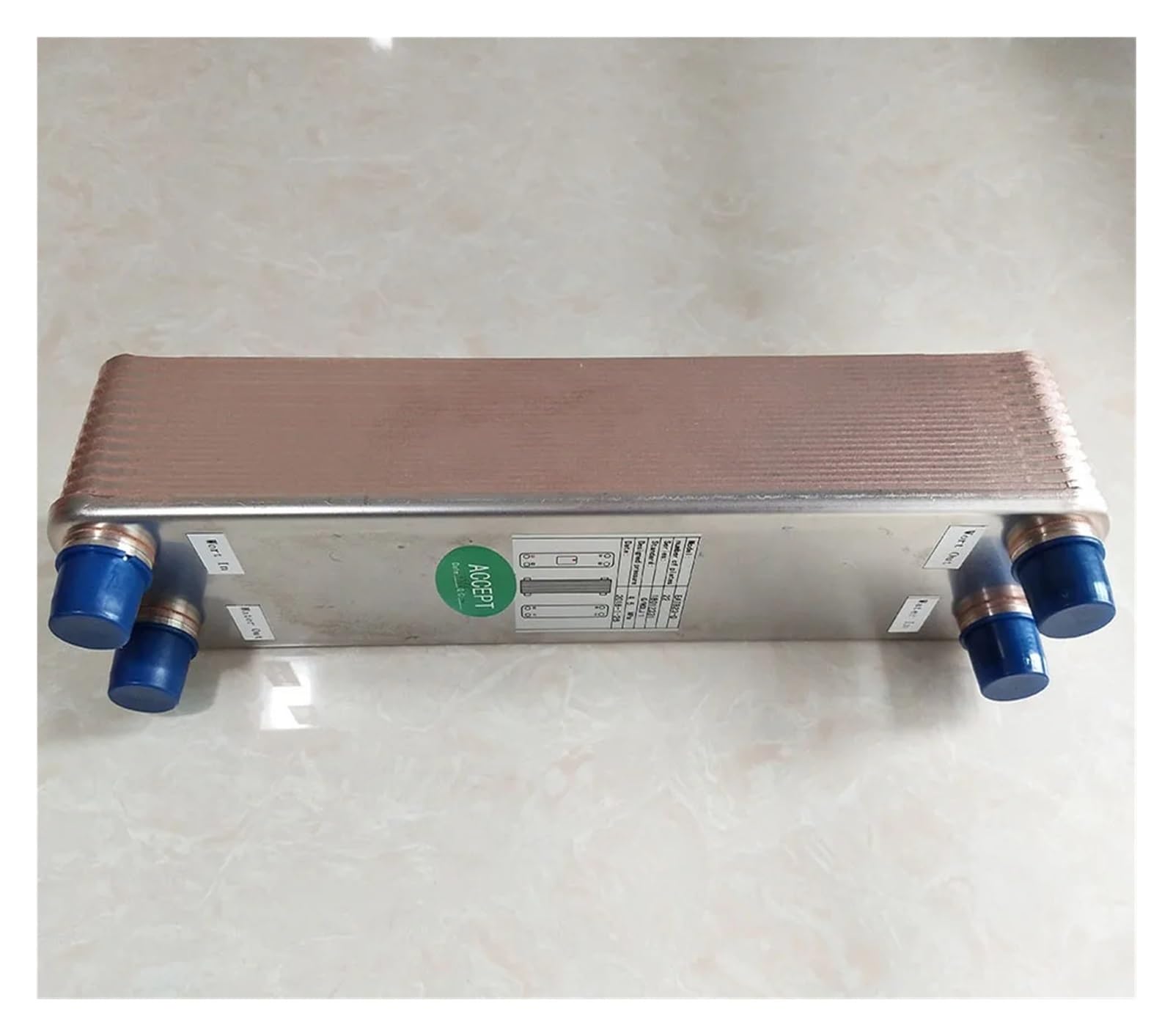 Intercambiador De Calor Placas Soldadas 22 Y 4,5 MPa For Calefacción Por Suelo Radiante Agua Caliente, Deshielo Alta Precisión