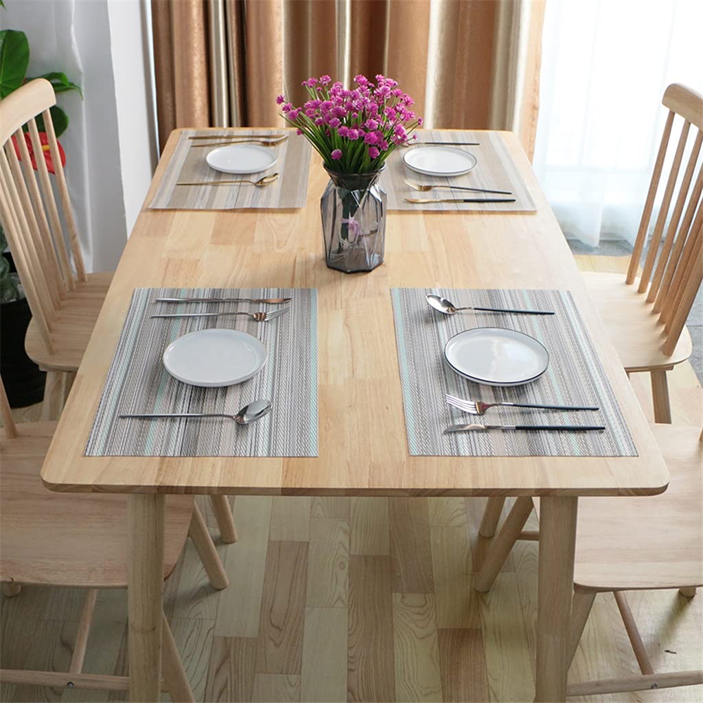 Manteles Individuales Fácil de Limpiar Mantel Individual de plástico Lavable para Mesa de Cocina Manteles Resistentes al Calor 30X45cm Un Juego de 4 (Color : Beige, Size : 8 PCS) HGCHH