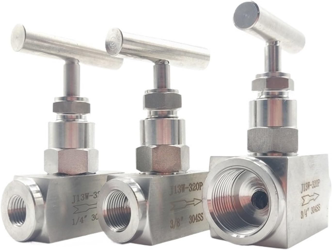 High Temperature And High Pressure NPT Thread Needle Valve Pressure Gauge Needle Valve Stainless Steel J13W-320P Globe Valve(1/2")