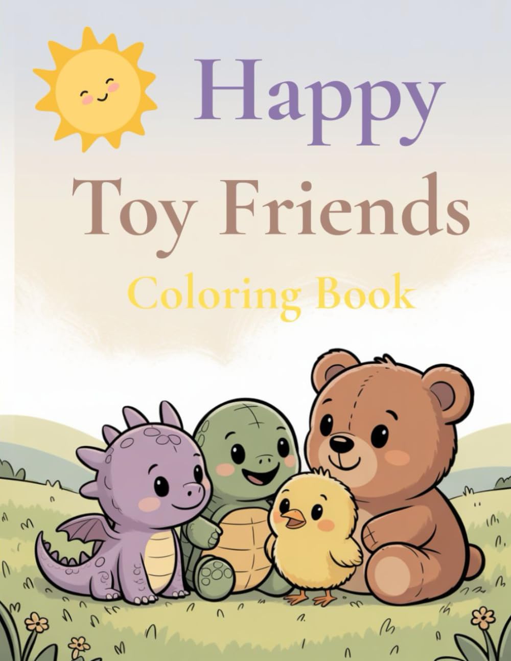 Happy Toy Friends Coloring Book: Cute Animal & Toy Friends to Enjoy | Simple & Fun Coloring Pages for Kids Ages 3–8