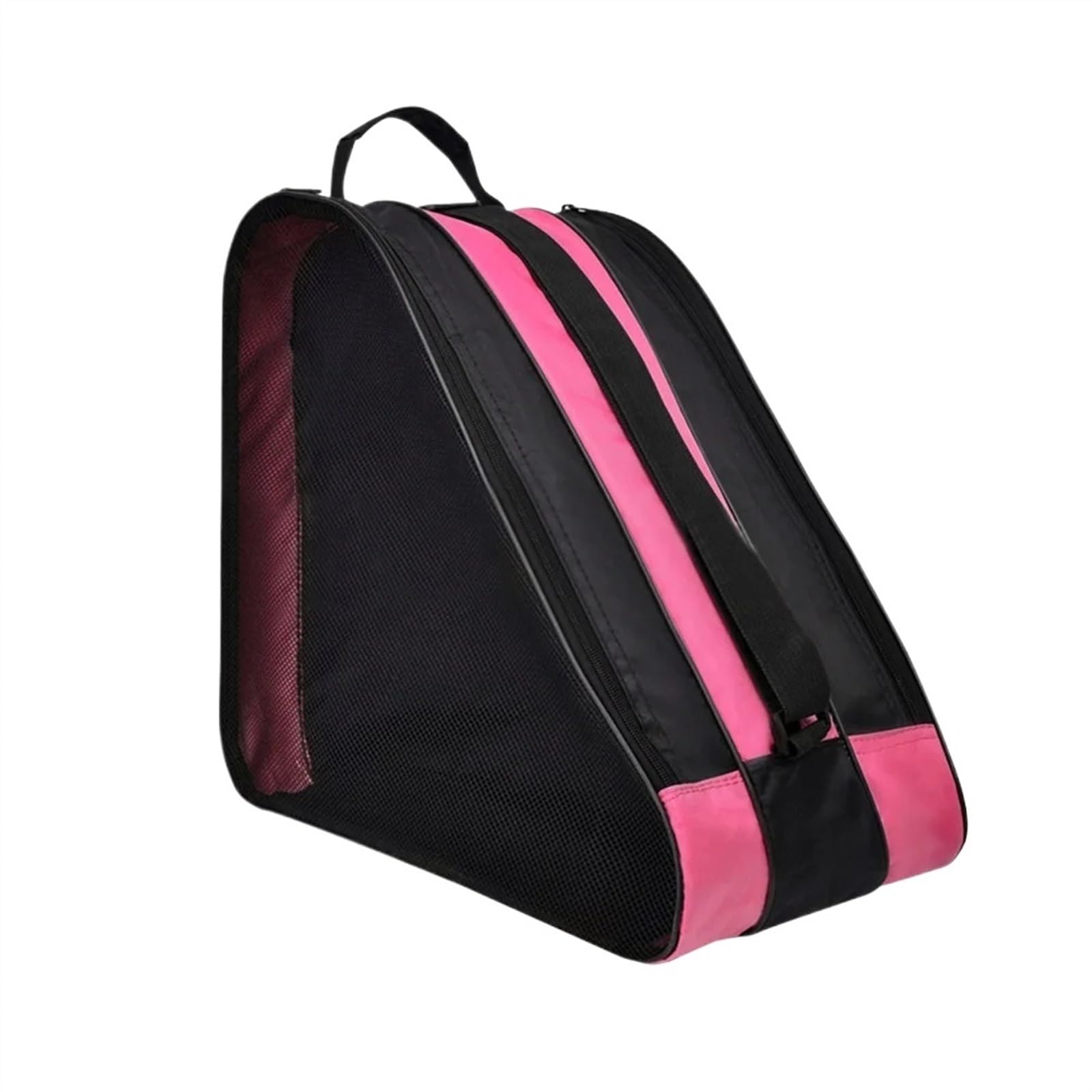 Tracolla da sci Borsa per pattini a rotelle Borsa a tracolla regolabile per scarponi da sci Borsa a tracolla per pattinaggio su ghiaccio in tessuto Oxford per gli sport da sci Borsa per Sci(Pink)