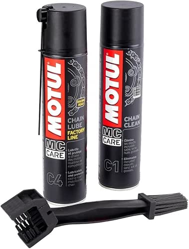 Kit nettoyant lubrifiant pour chaîne Motul C4 400 ml +