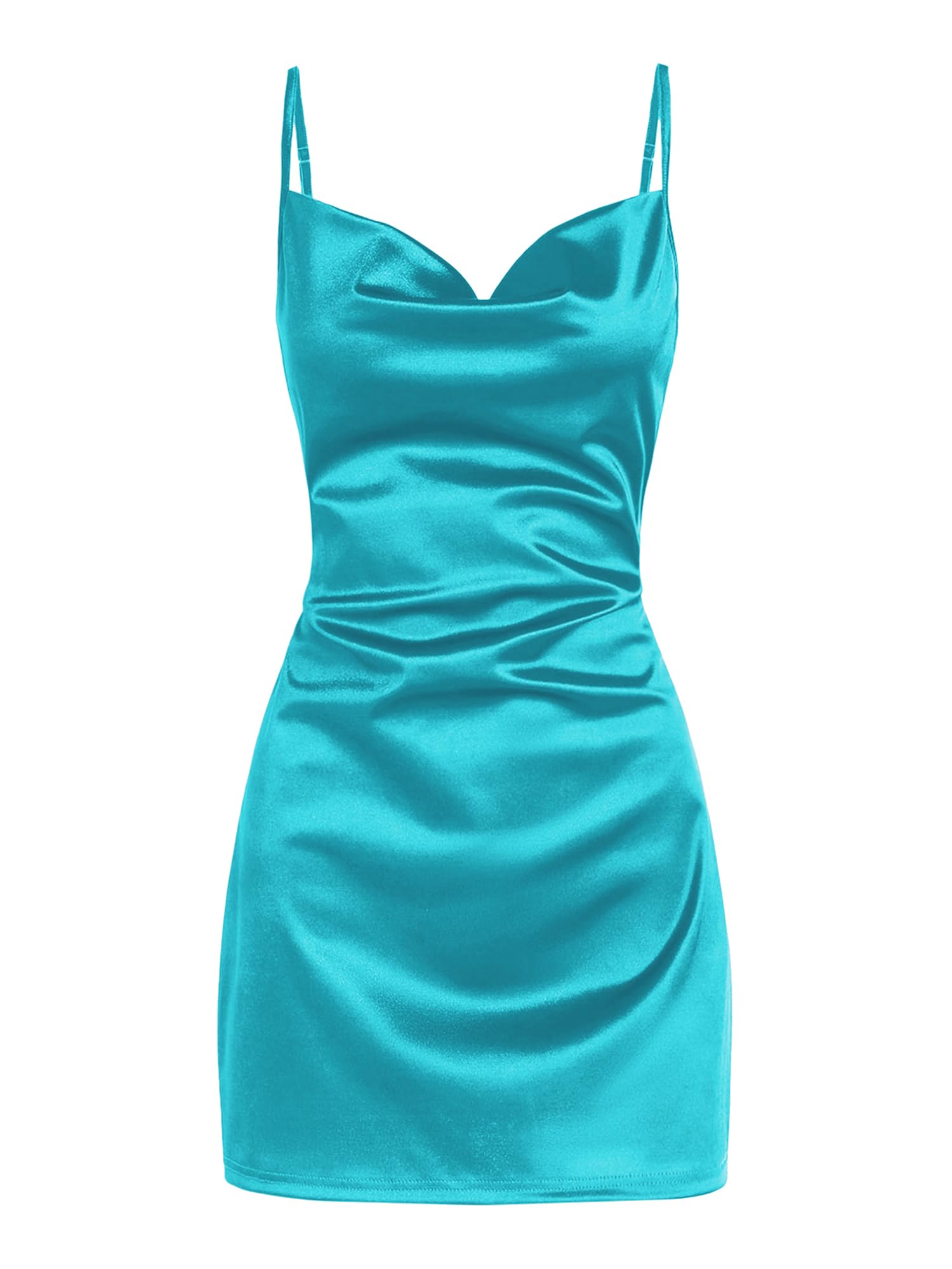 ZAFUL Womens Satin Sleeveless Spaghetti Strap Mini