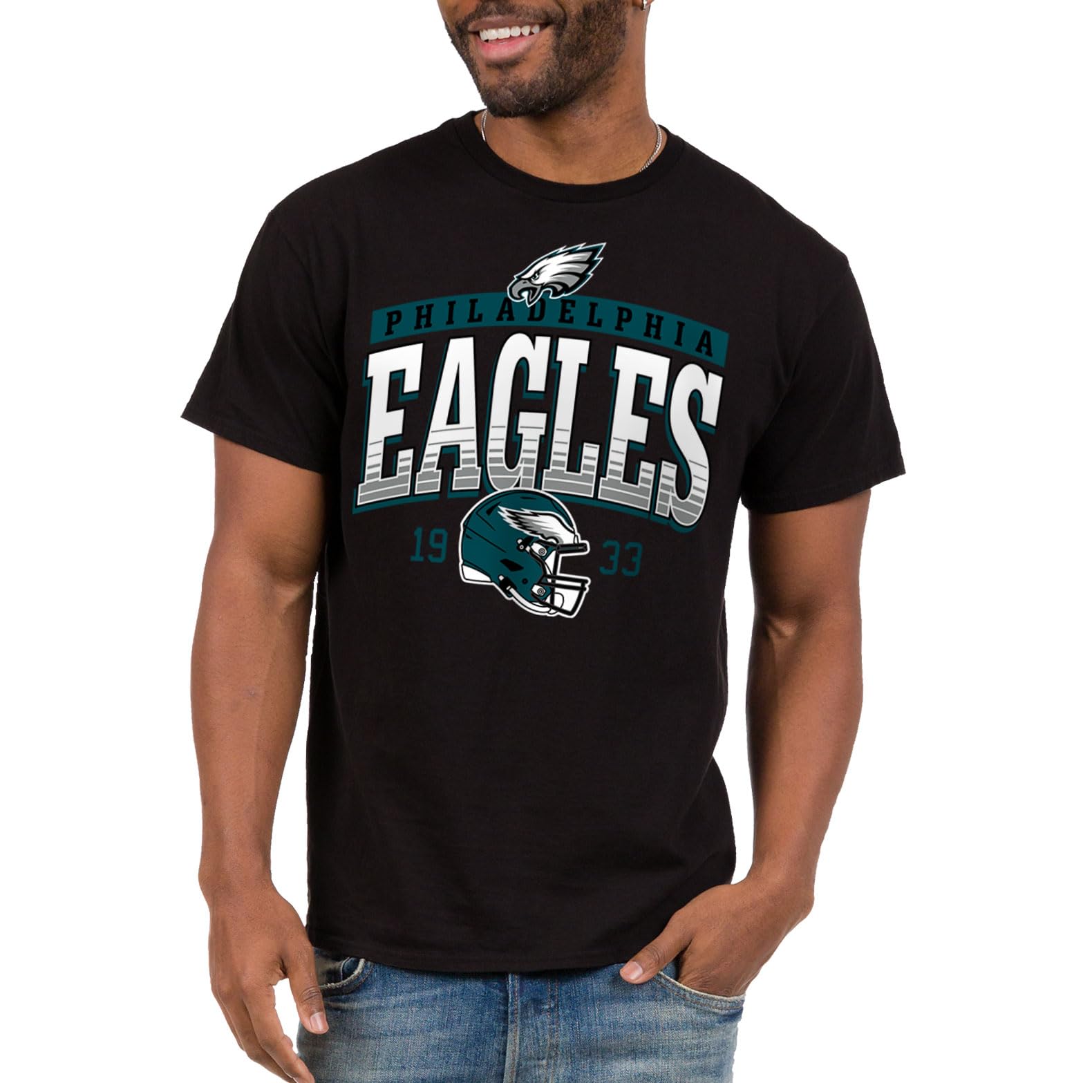 Junk Food Men's Standard x NFL-Mighty-Officially Licensed Adult Short Sleeve Fan T-Shirt Women