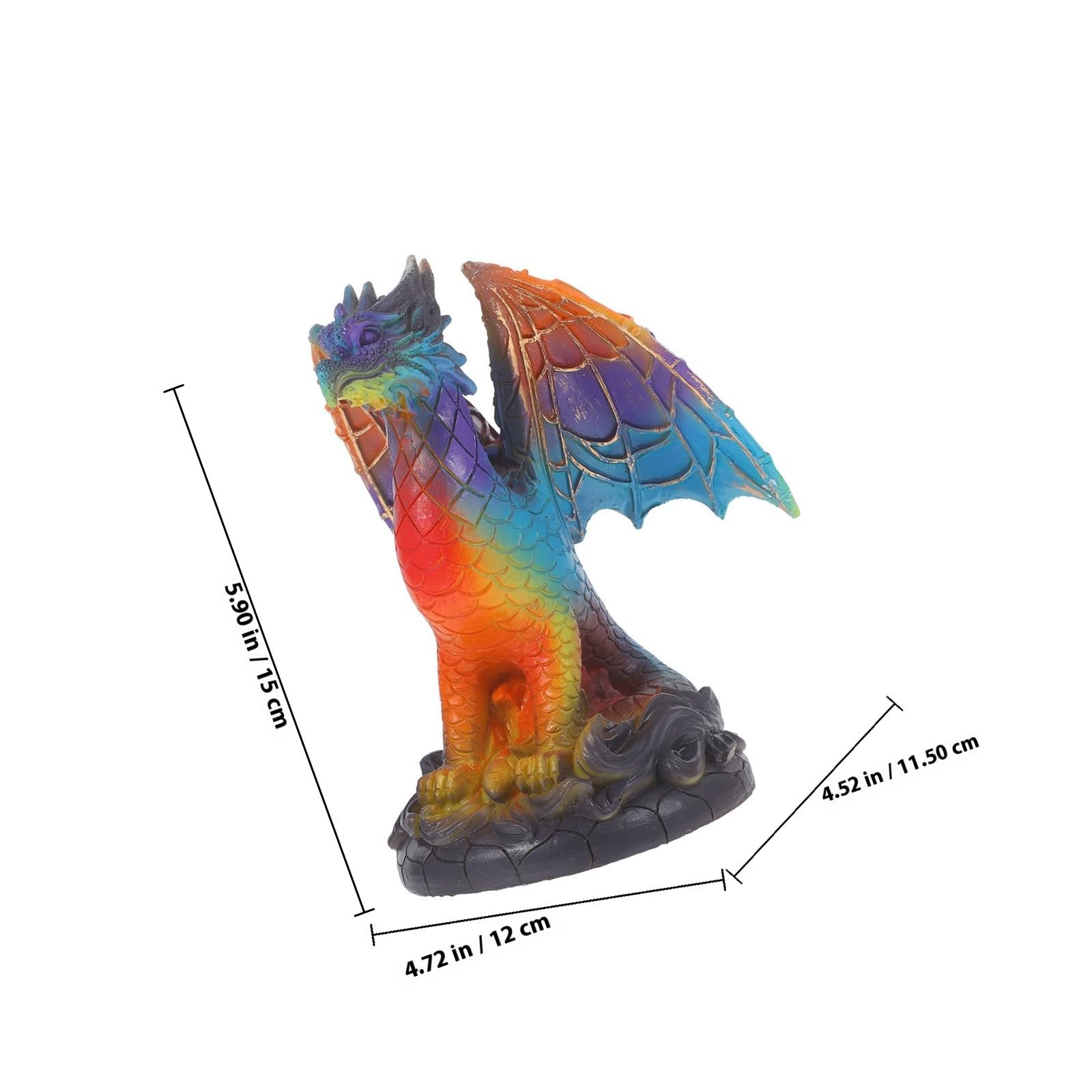 Anneome Lampe de Table Dragon en Résine Led, Lampe de Salon à Poser Décorative et Veilleuse, Illumination Chaleureuse pour Chambre ou Bureau, Design Unique et Stylé