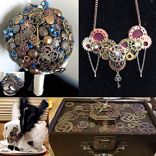 BIHRTC 200 Gram Antique Steampunk Gear DIY Assorted Mixed Color Metal Cog Wheel Skull Brass Key Pendant Charms for Craft Jewelry Making Accessory steampunk buy now online BIHRTC 200 Gram Antique Steampunk Gear DIY Assorted Mixed Color Metal Cog Wheel Skull Brass Key Pendant Charms for Craft Jewelry Making Accessory steampunk buy now online