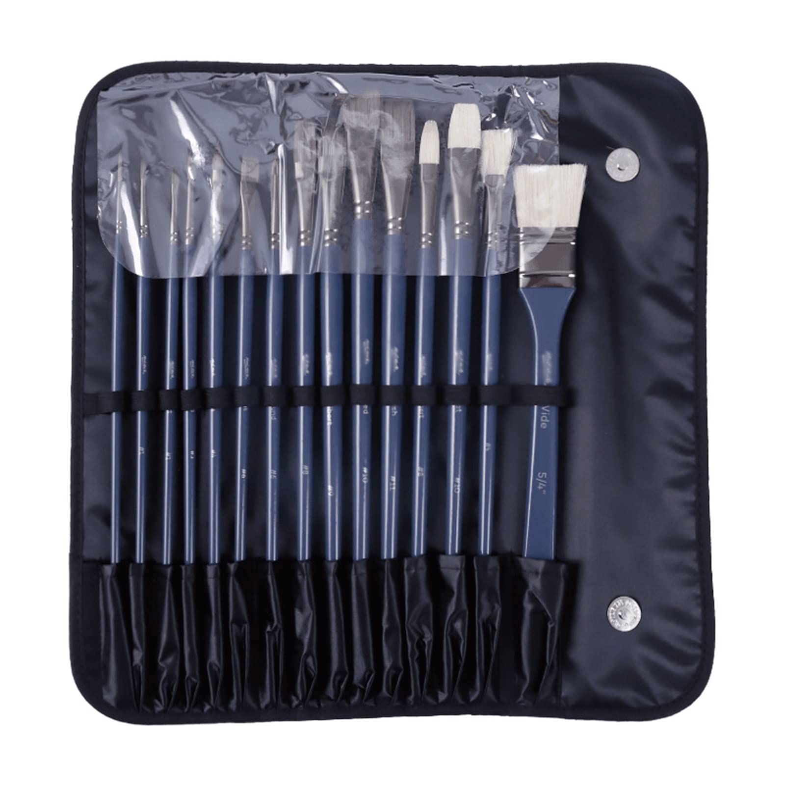 Sjdopulse The Multi-Purpose Brushes 15 Pieces Paint Brush Set, Brush Set With Cloth Roll For Acrylic, Oil, Watercolor And Gouache
