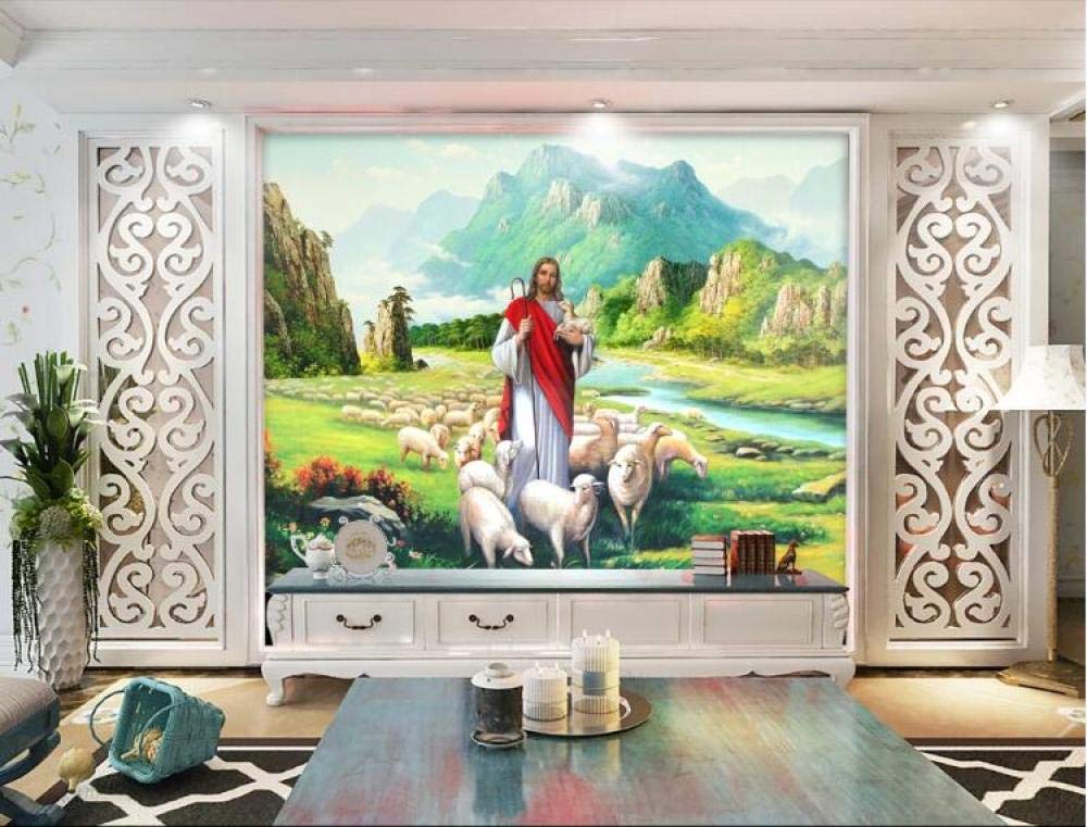 Papier peint Jésus portrait 3D mural personnalisé pour salon et chambre 400x280 cm