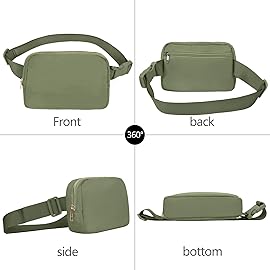 VOROLO Fanny Pack For Women And Men Crossbody Bag Belt Bag with Adjustable Strap Graduation Gifts Khaki Green