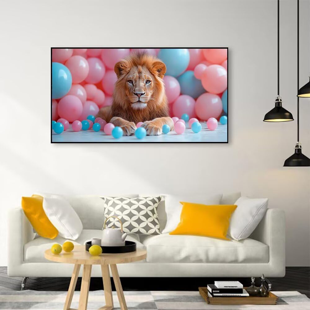Zestawy artystyczne z motywem lwa diamentowego dla dorosłych, 5D, kryształ, sztuka, zestaw do malowania diamentami, balony do haftu krzyżykowego dla dorosłych, DIY, zestaw do haftowania, dekoracje