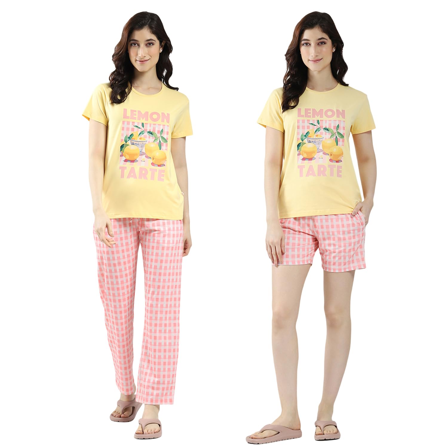 monte carlo Women 3-Piece Co-ord Set | Printed Round Neck T-Shirt | Regular Fit | Shorts & Drawstring Closure Lower for Women's-picture-29
